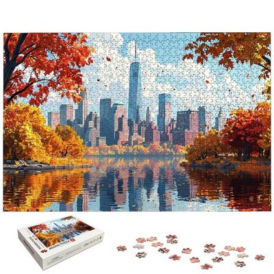 New York Puzzle 2000 Pieces, Landscape Puzzles for Adults 2000 Pieces, Wooden Puzzle for Adults, Jigsaw Puzzles with Exquisite Packaging Box, Challenging Game for Families, Gifts for Women/Men, -5067