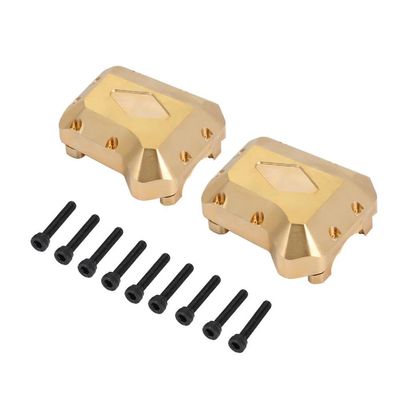 2PCS 59g Brass Front Rear Differential Axle Cover Compatible with Automotive Motorcycle Parts for 1 10 RC Crawler