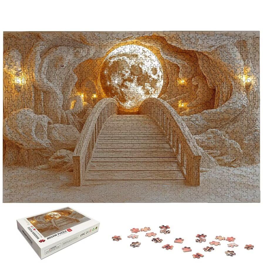 Puzzles for Adults 5000 Pieces, Moon Wooden Puzzles for Adults, Landscape Puzzle with Exquisite Packaging Box, Impossible Challenging Puzzle for Family/Friends, Home Decor, Gifts for Women, -5202