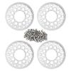 4PCS CNC Aluminum Outer Beadlock Ring 1.0 Inch Wheel Rims 1 24 Scale RC Crawler Car Compatible(A Silver) view 1