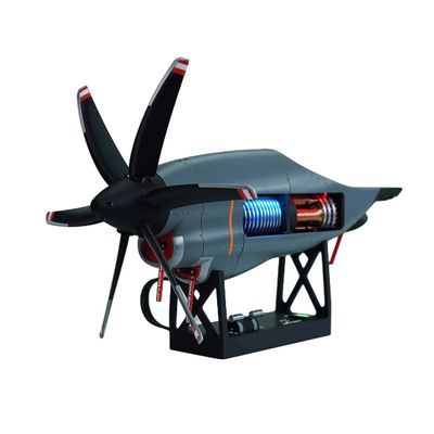 1/6 Scale C130 FMD 3D-Printed Variable-Pitch Turboprop Engine Model, Simulating Real Engine Thrust Changes During Takeoff and Cruise, STEM Educational Collection