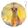 10-Inch Metal Wind Spinner 3D Yellow Weasel Wind Spinner, Unique Metal Hanging Kinetic Wind Sculpture Ornament Gifts for Women Yard Art Garden Patio Lawn Indoor Outdoor Decor (1) view 1