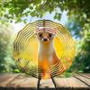 10-Inch Metal Wind Spinner 3D Yellow Weasel Wind Spinner, Unique Metal Hanging Kinetic Wind Sculpture Ornament Gifts for Women Yard Art Garden Patio Lawn Indoor Outdoor Decor (1) view 2