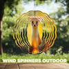 10-Inch Metal Wind Spinner 3D Yellow Weasel Wind Spinner, Unique Metal Hanging Kinetic Wind Sculpture Ornament Gifts for Women Yard Art Garden Patio Lawn Indoor Outdoor Decor (1) view 4