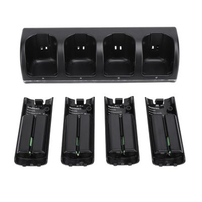 Estink Remote Controller Charger Station, Charge 4 Controllers Simultaneously with 4x2800mAh Rechargeable Batteries, for Remote Controllers (Black)