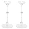 2pcs Transparent Action Figure Support Stands for Models Heavy Duty Display Base for Collectors Sturdy Clear Doll Holders with Flexible Posing for Tabletop Display view 1