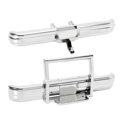 Aluminum Front Rear Bumper 1 10 Scale Chrome Compatible with Automotive Motorcycle Parts FMS FCX10 K5(Both)