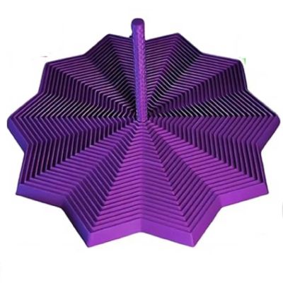 3 PCS--3D Printed Expanded Sensory Fidget Star with Handles 3D Printed Fractal Fidget Hexagon for Christmas Travel Office (Purple)