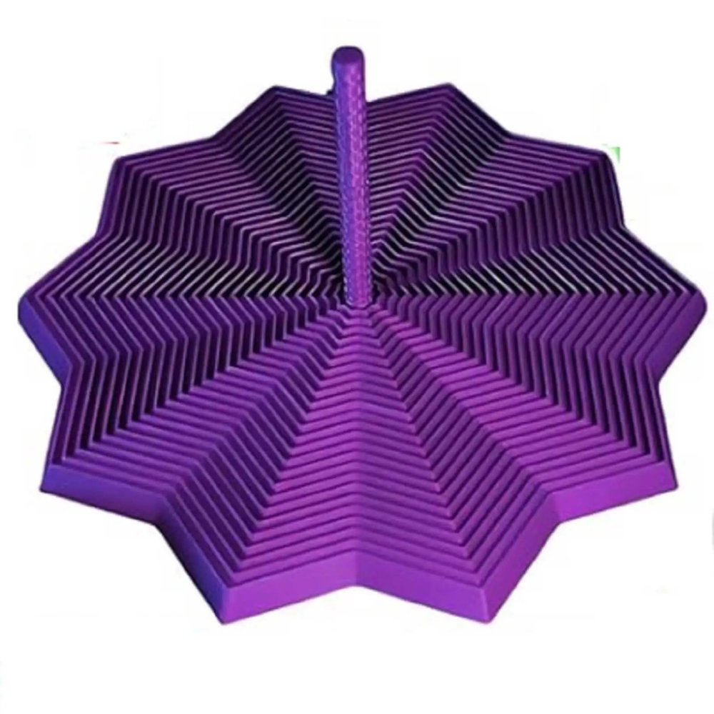 3 PCS--3D Printed Expanded Sensory Fidget Star with Handles 3D Printed Fractal Fidget Hexagon for Christmas Travel Office (Purple)
