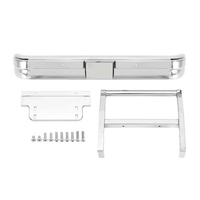 Aluminum Front Rear Bumper 1 10 Scale Chrome Compatible with Automotive Motorcycle Parts FMS FCX10 K5(Front)