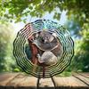 10-Inch Metal Wind Spinner 3D Koala on Tree Trunk Wind Spinner, Unique Metal Hanging Kinetic Wind Sculpture Ornament Gifts for Women Yard Art Garden Patio Lawn Indoor Outdoor Decor view 2
