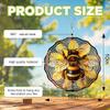 10-Inch Metal Wind Spinner 3D Honeybee on Yellow Flower Wind Spinner, Unique Metal Hanging Kinetic Wind Sculpture Ornament Gifts for Women Yard Art Garden Patio Lawn Indoor Outdoor Decor view 3