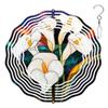 10-Inch Metal Wind Spinner White Calla Lilies 3D Floral Wind Spinner, Unique Metal Hanging Kinetic Wind Sculpture Ornament Gifts for Women Yard Art Garden Patio Lawn Indoor Outdoor Decor view 1