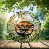 10-Inch Metal Wind Spinner Crab on Rocks 3D Marine Life Wind Spinner, Unique Metal Hanging Kinetic Wind Sculpture Ornament Gifts for Women Yard Art Garden Patio Lawn Indoor Outdoor Decor view 2