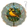 10-Inch Metal Wind Spinner Black-Throated Green Warbler 3D Bird Wind Spinner, Unique Metal Hanging Kinetic Wind Sculpture Ornament Gifts for Women Yard Art Garden Patio Lawn Indoor Outdoor Decor view 1