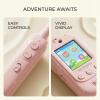 SKYROKU 2nd-Gen Video Walkie Talkies for Kids, 2000ft Long Range Rechargeable Walky Talkies, AI Virtual Costumes & Voice Changer, Outdoor Camping Toys Gift for Boys Girls Ages 3-12 (Pink 2 Pack) view 2