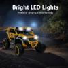 RYH 12V 2-Seater Kids UTV with Remote Control,Electric Ride On Car Truck,Power Wheels with Shock Suspension & LED Lights,Flashlights, Music PlayerOutdoor Toys for Boys Girls Ages 3-6 (Yellow) view 2