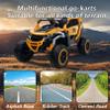 RYH 12V 2-Seater Kids UTV with Remote Control,Electric Ride On Car Truck,Power Wheels with Shock Suspension & LED Lights,Flashlights, Music PlayerOutdoor Toys for Boys Girls Ages 3-6 (Yellow) view 4