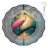 10-Inch Metal Wind Spinner Roseate Spoonbill 3D Bird Wind Spinner, Unique Metal Hanging Kinetic Wind Sculpture Ornament Gifts for Women Yard Art Garden Patio Lawn Indoor Outdoor Decor view 1