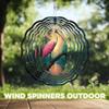 10-Inch Metal Wind Spinner Roseate Spoonbill 3D Bird Wind Spinner, Unique Metal Hanging Kinetic Wind Sculpture Ornament Gifts for Women Yard Art Garden Patio Lawn Indoor Outdoor Decor view 4
