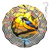 10-Inch Metal Wind Spinner Yellow Great Tit 3D Bird Wind Spinner, Unique Metal Hanging Kinetic Wind Sculpture Ornament Gifts for Women Yard Art Garden Patio Lawn Indoor Outdoor Decor view 1