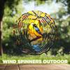 10-Inch Metal Wind Spinner Yellow Great Tit 3D Bird Wind Spinner, Unique Metal Hanging Kinetic Wind Sculpture Ornament Gifts for Women Yard Art Garden Patio Lawn Indoor Outdoor Decor view 4