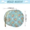 Capybara Banana Heart Print Pacifier Holder Case for Diaper Bag Portable Travel Pacifier Storage Case with Clip Pacifier Storage Container for Outdoor Purse Baby Girls Boys view 3