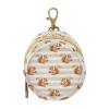 Fall Squirrel Stripe Print Pacifier Holder Case for Diaper Bag Portable Travel Pacifier Storage Case with Clip Pacifier Cover Pouch Bag for Outdoor Purse Baby Girls Boys view 1