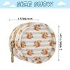 Fall Squirrel Stripe Print Pacifier Holder Case for Diaper Bag Portable Travel Pacifier Storage Case with Clip Pacifier Cover Pouch Bag for Outdoor Purse Baby Girls Boys view 3