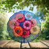 10-Inch Metal Wind Spinner Gerbera Daisies Flower 3D Floral Wind Spinner, Unique Metal Hanging Kinetic Wind Sculpture Ornament Gifts for Women Yard Art Garden Patio Lawn Indoor Outdoor Decor view 2