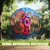 10-Inch Metal Wind Spinner Gerbera Daisies Flower 3D Floral Wind Spinner, Unique Metal Hanging Kinetic Wind Sculpture Ornament Gifts for Women Yard Art Garden Patio Lawn Indoor Outdoor Decor view 4