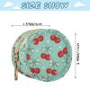 Cherries Bows Teal Pattern Pacifier Holder Case for Diaper Bag Portable Travel Pacifier Storage Case with Clip Newborn Baby Pouch for Baby Girls Boys Outdoor Purse view 3