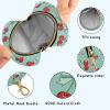 Cherries Bows Teal Pattern Pacifier Holder Case for Diaper Bag Portable Travel Pacifier Storage Case with Clip Newborn Baby Pouch for Baby Girls Boys Outdoor Purse view 4