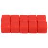 POENVFPO 16mm Write On Dice Set for Math Teaching, Durable DIY Cubes Game for Classroom Home Use, Plastic Material (Red) view 1