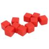 POENVFPO 16mm Write On Dice Set for Math Teaching, Durable DIY Cubes Game for Classroom Home Use, Plastic Material (Red) view 3