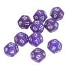 POENVFPO 12 Sided Dice Set Clear Numbers Prevent Oxidation Dice for Game Teaching, 40pcs Polyhedral for Interactive Games and School Supplies (Purple) view 2