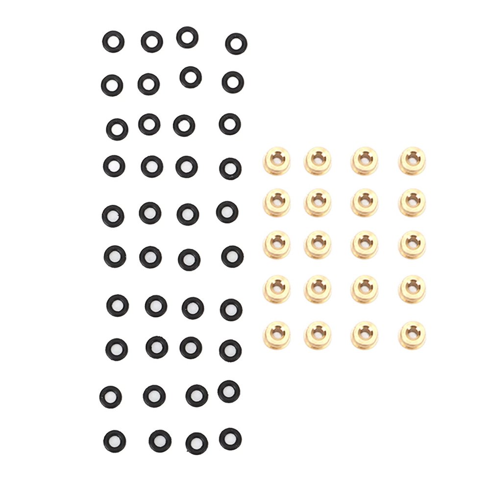 POENVFPO Stable Performance Brass RC Shock Damper Ball Joint with Rubber O - 20 Pcs Ball Head for Axial SCX24