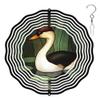 10-Inch Metal Wind Spinner Grebe Among Lily Pads 3D Wind Spinner, Unique Metal Hanging Kinetic Wind Sculpture Ornament Gifts for Women Yard Art Garden Patio Lawn Indoor Outdoor Decor view 1