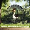10-Inch Metal Wind Spinner Grebe Among Lily Pads 3D Wind Spinner, Unique Metal Hanging Kinetic Wind Sculpture Ornament Gifts for Women Yard Art Garden Patio Lawn Indoor Outdoor Decor view 4
