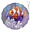 10-Inch Metal Wind Spinner Clownfish 3D Marine Life Wind Spinner, Unique Metal Hanging Kinetic Wind Sculpture Ornament Gifts for Women Yard Art Garden Patio Lawn Indoor Outdoor Decor (1) view 1