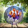 10-Inch Metal Wind Spinner Clownfish 3D Marine Life Wind Spinner, Unique Metal Hanging Kinetic Wind Sculpture Ornament Gifts for Women Yard Art Garden Patio Lawn Indoor Outdoor Decor (1) view 2