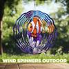 10-Inch Metal Wind Spinner Clownfish 3D Marine Life Wind Spinner, Unique Metal Hanging Kinetic Wind Sculpture Ornament Gifts for Women Yard Art Garden Patio Lawn Indoor Outdoor Decor (1) view 4