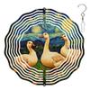 10-Inch Metal Wind Spinner Three White Geese 3D Animal Wind Spinner, Unique Metal Hanging Kinetic Wind Sculpture Ornament Gifts for Women Yard Art Garden Patio Lawn Indoor Outdoor Decor view 1