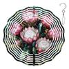 10-Inch Metal Wind Spinner Pink Proteas Bloom 3D Floral Wind Spinner, Unique Metal Hanging Kinetic Wind Sculpture Ornament Gifts for Women Yard Art Garden Patio Lawn Indoor Outdoor Decor view 1