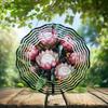 10-Inch Metal Wind Spinner Pink Proteas Bloom 3D Floral Wind Spinner, Unique Metal Hanging Kinetic Wind Sculpture Ornament Gifts for Women Yard Art Garden Patio Lawn Indoor Outdoor Decor view 2