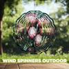 10-Inch Metal Wind Spinner Pink Proteas Bloom 3D Floral Wind Spinner, Unique Metal Hanging Kinetic Wind Sculpture Ornament Gifts for Women Yard Art Garden Patio Lawn Indoor Outdoor Decor view 4