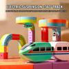 Magical Track Car Toys,Flexible Car Track Magical Train Set,DIY Race Car Track Building Kits with Train and Traffic Signs,for 4-8 Year Old Boy Toys Boys Girls Birthday Party Gifts (118-PCS) view 2