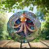 10-Inch Metal Wind Spinner Octopus 3D Marine Life Wind Spinner, Unique Metal Hanging Kinetic Wind Sculpture Ornament Gifts for Women Yard Art Garden Patio Lawn Indoor Outdoor Decor view 2