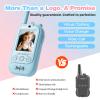 SKYROKU 2nd-Gen Video Walkie Talkies for Kids, 2000ft Long Range Rechargeable Walky Talkies, AI Virtual Costumes & Voice Changer, Outdoor Camping Toys Gift for Boys Girls Ages 3-12 (Blue&Blue) view 3