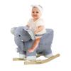 Maixhae Baby Rocking Horse, Elephant Rocking-Horse for Toddlers 1-3, Plush Rocking Animal with Music & Safety Belt, Wooden Base Baby Rocker Chair, First Birthday Gift for Babies Gray Elephant view 1